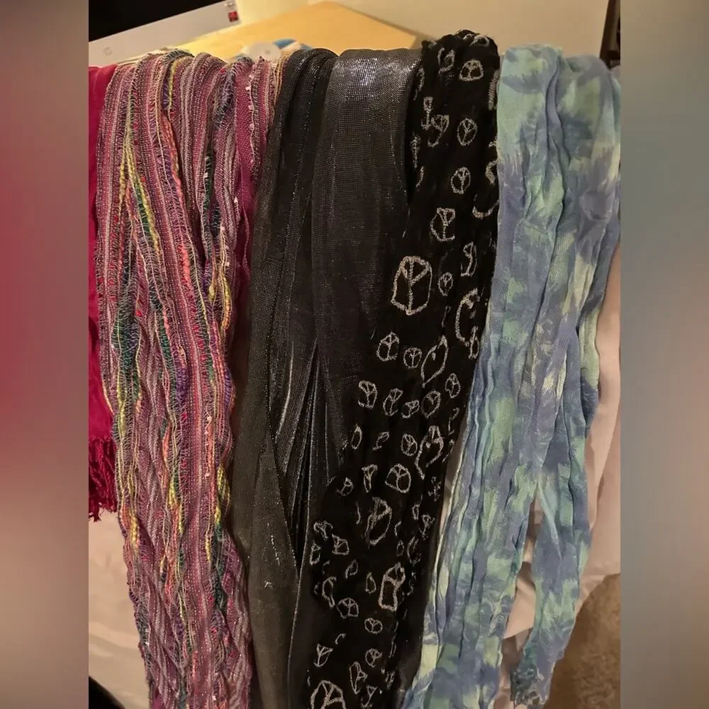 Lot of 7 scarves.  One Apt 9 NWT